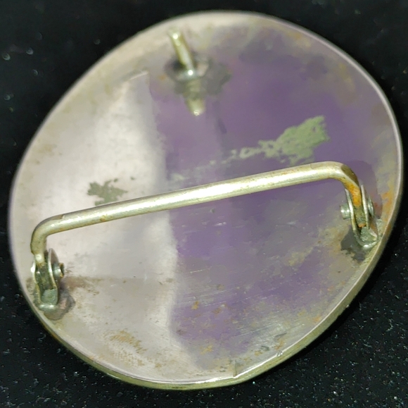 Vintage Phoenix turqs Coral mo-pearl silver buckle - Picture 3 of 7